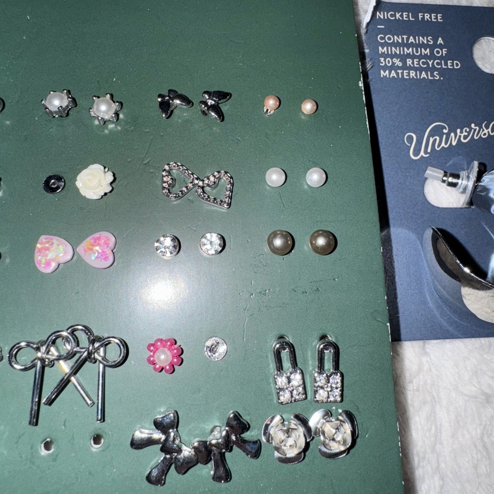 Wild Fable Silver Earring Set Universal Thread Hoop Earrings-please look closely - Picture 3 of 4